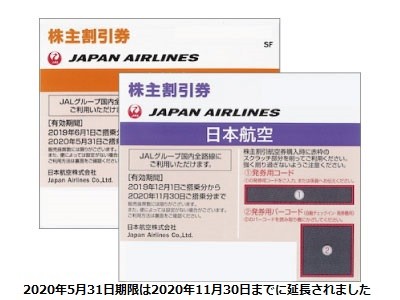 JAL(日本航空)株主優待券の高価買取