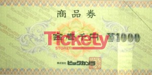 ビックカメラ商品券 1,000円
