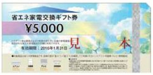 省エネ家電ギフト 5,000円